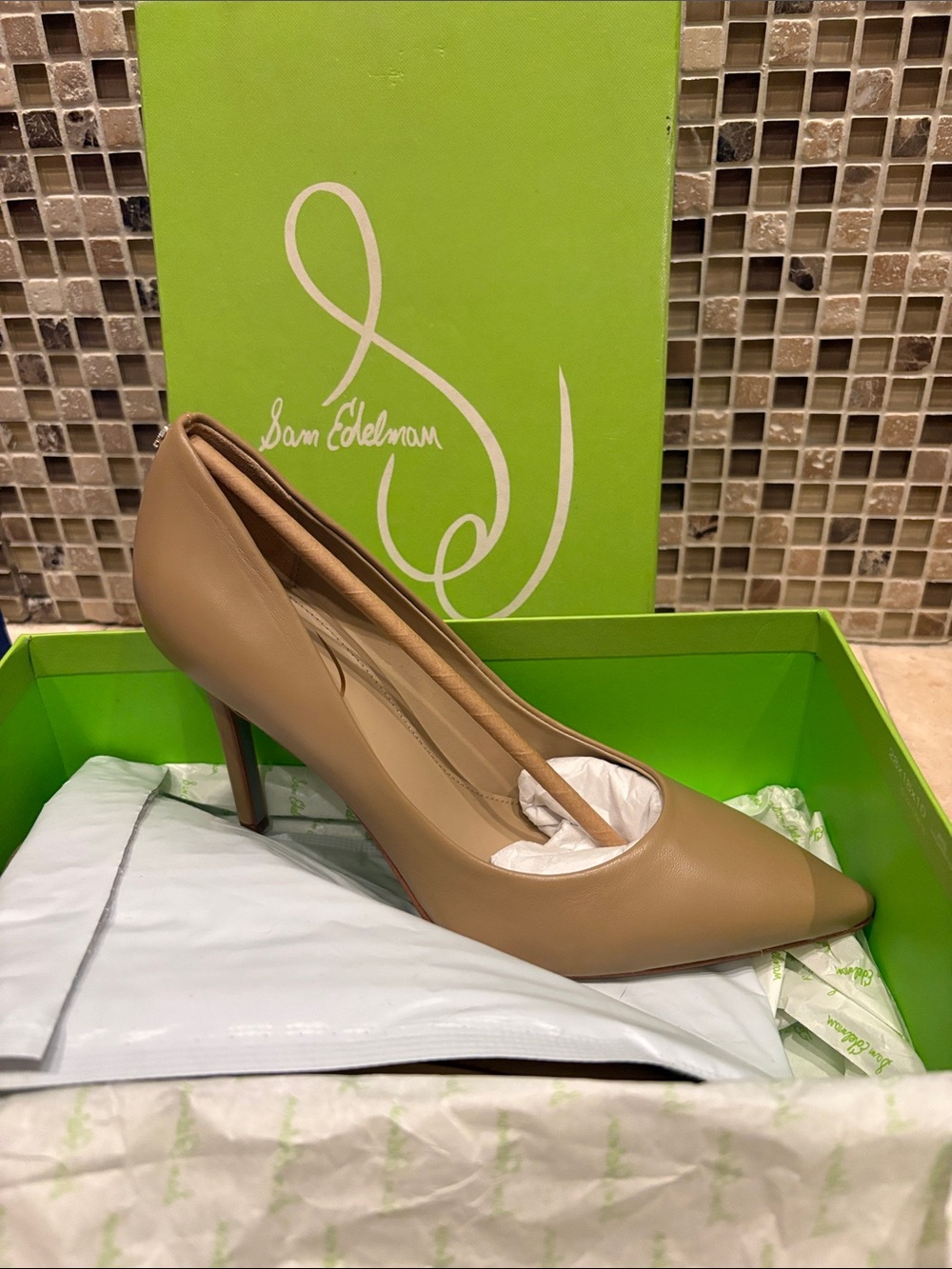 Sam Edelman Hazel Leather Pointed-Toe Pump
